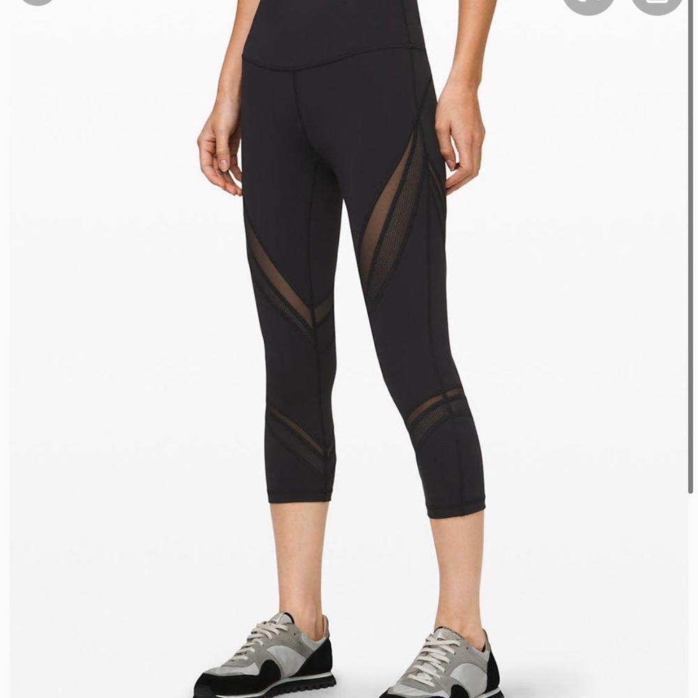 Lululemon Wunder Under HR Crop 21in Mesh